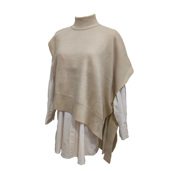 Vest layered nocollar shirts dress - Picture 9 of 12